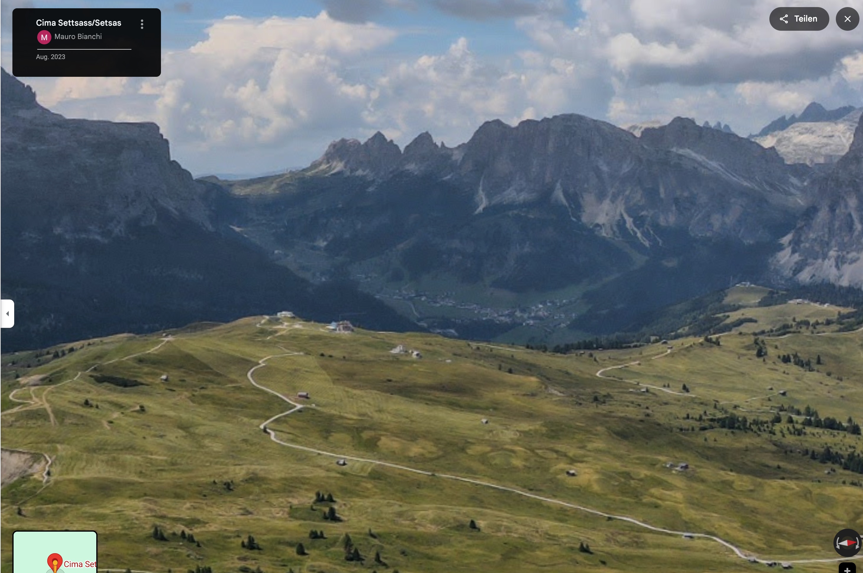  Cima Settsass:Setsas   Blick auf Pralongià und Sella : Puez.jpg