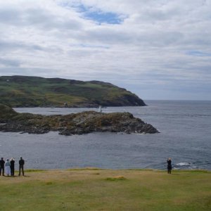 Cregneash   Blick auf "Calf of Man"