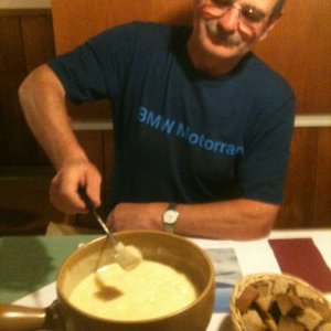 Und am Abend gab es Käse-Fondue