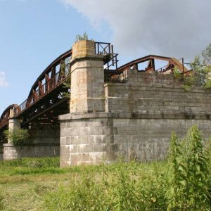 Eisenbahnbrcke bei Dmnitz a.d.Elbe