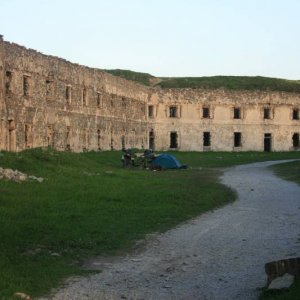 Schlafplatz im Fort Central