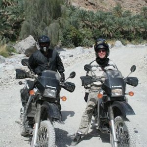 Mit Freund Till in den Wadis (Oman)