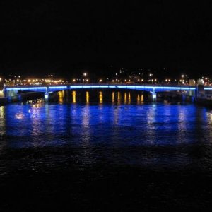 Rouen bei Nacht - Brücke über die Seine