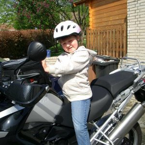 BMW R1200 GS mit meiner Tochter Lara