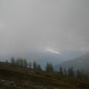 Den Wolken sehr nahe auf dem Col de Champs.