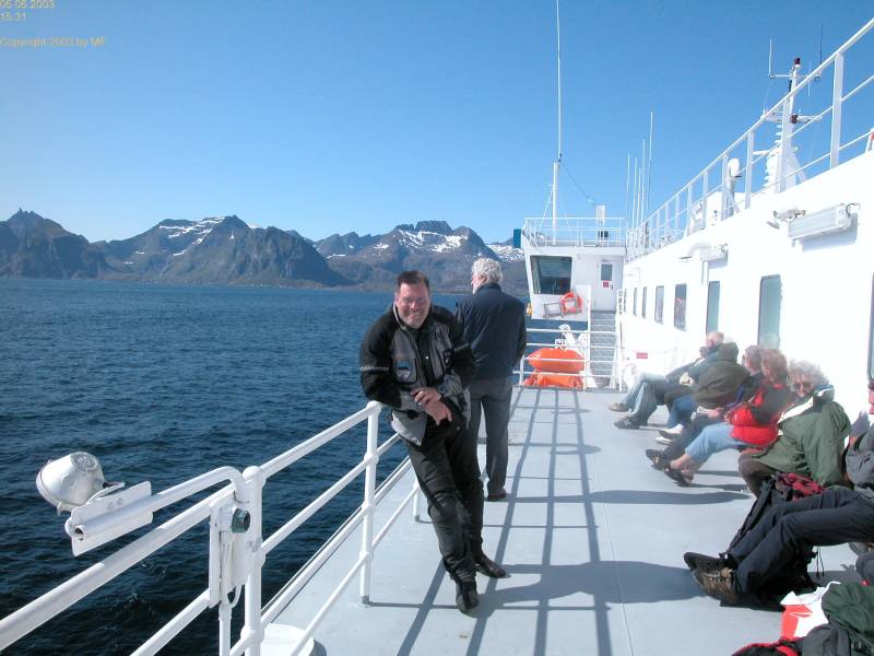 berfahrt mit der Fhre von Bod auf die Lofoten