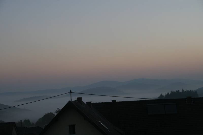 Blick aus dem Fenster am Sonntagmorgen in Kottenborn