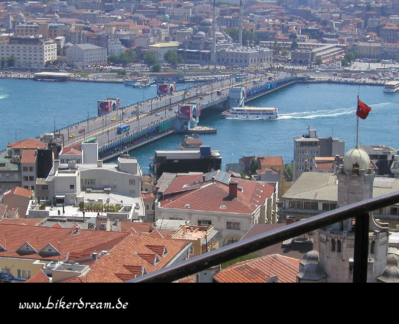 Blick vom Galata-Turm auf die Galata-Brcke