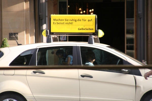 Deutschlandtour 11-24.07.2009

taxi in köln (eigentlich egal, aber der slogan war so nice)