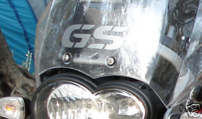 GS Schriftzug in Etched Folie für z.B. am Windschild