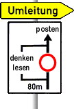 lesen-denken-posten-umleitung