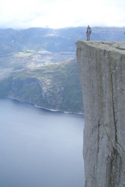 Peikestolen, 600 meter abwärts