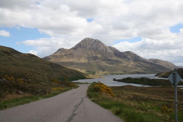 Tag 5 - Single Track im Assynt Coigach. Weit und breit keine Menschenseele, nur Schafe.